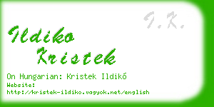 ildiko kristek business card